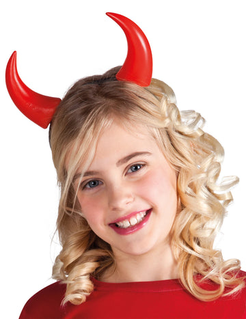 Červené rohy pro děti na Halloween