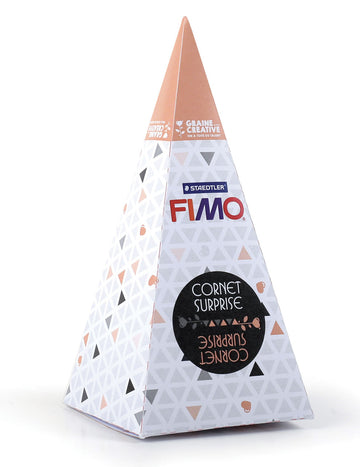 Oranžový kužel překvapení Fimo jednorožec 17 x 7 cm modelovací souprava