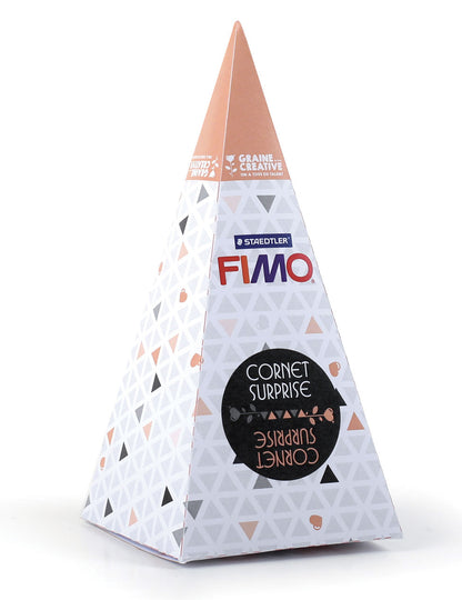Oranžový kužel překvapení Fimo jednorožec 17 x 7 cm modelovací souprava