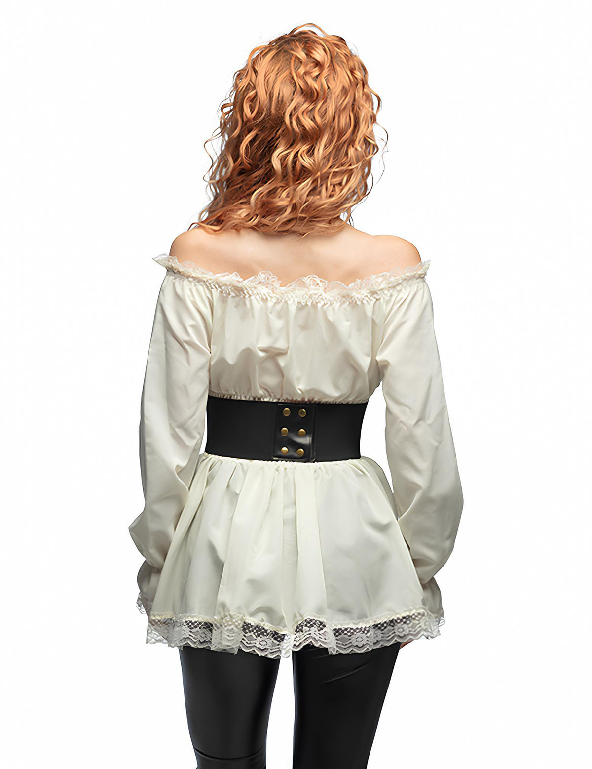 Vue de dos du corset noir pour adulte