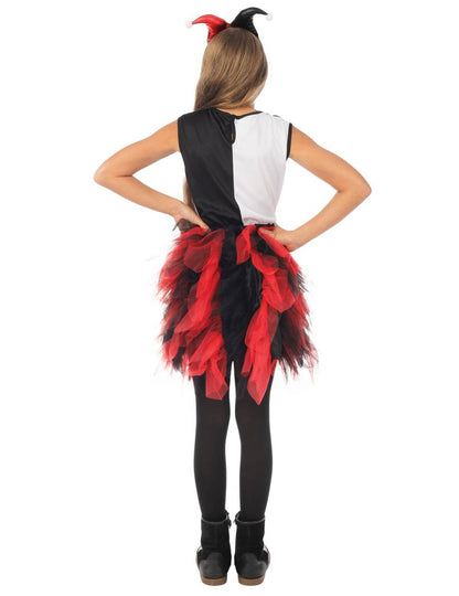 Dívčí kostým harlekýnky s černočervenou spodničkou