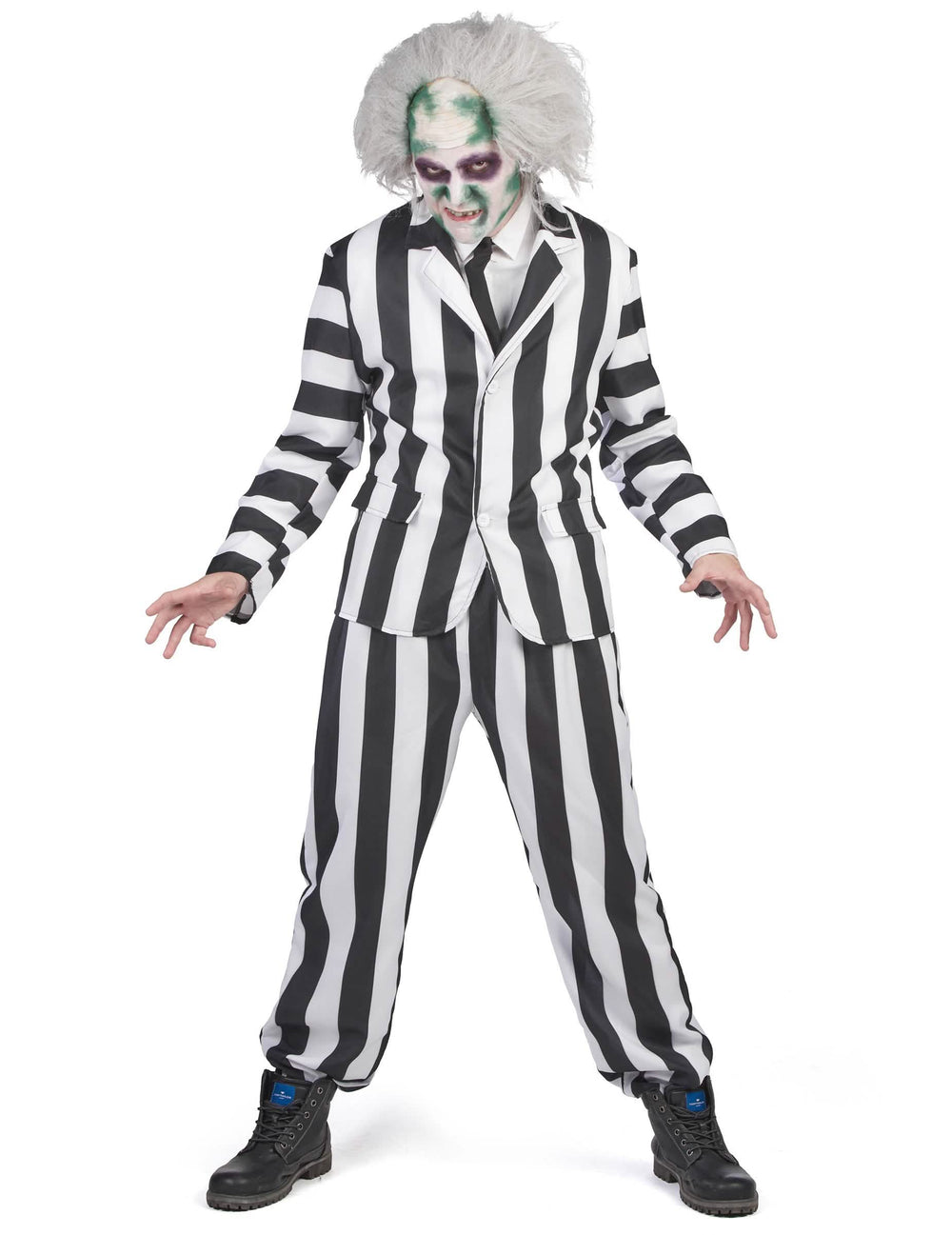 Vue d'ensemble du costume de fantôme rayé