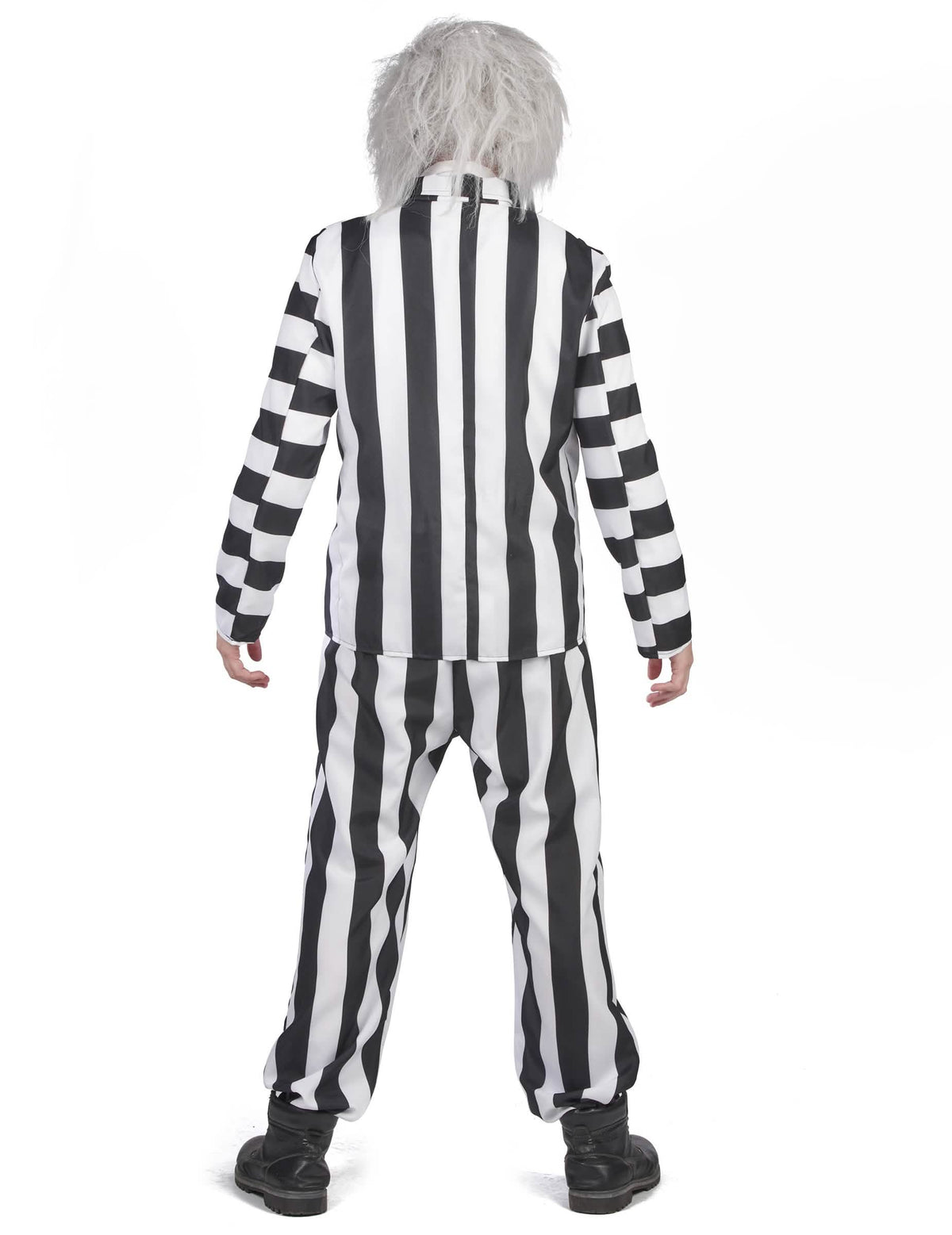 Vue de dos du costume de fantôme rayé