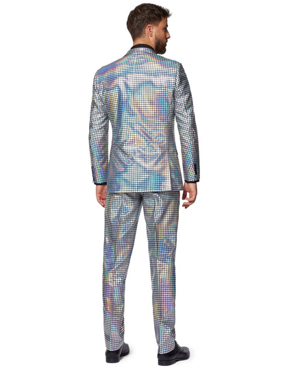 Discoballer-Herrenanzug Opposuits™ silberfarben