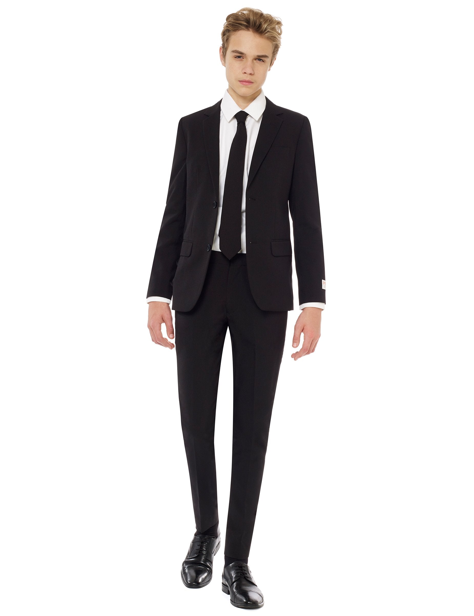 Vue de face du costume Mr. Black Opposuits pour adolescent