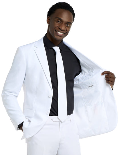 Détail de la doublure de la veste du Costume Mr. Blanc Opposuits
