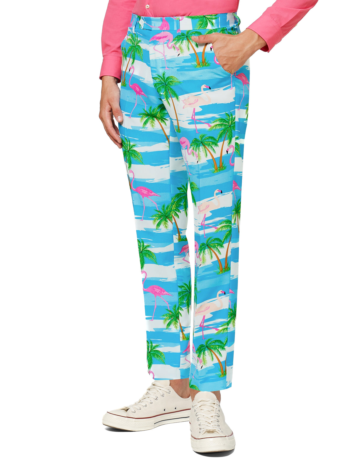 Détail du pantalon du costume Mr. Flamingo pour homme