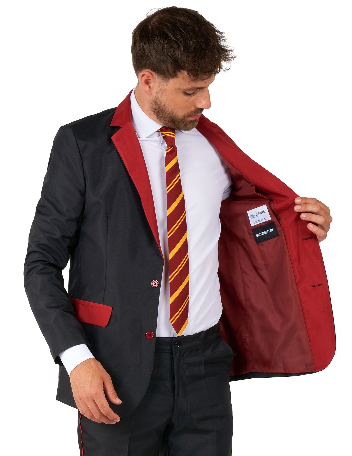 Detail vnitřní podšívky kostýmu Suitmeister Mr. Gryffondor