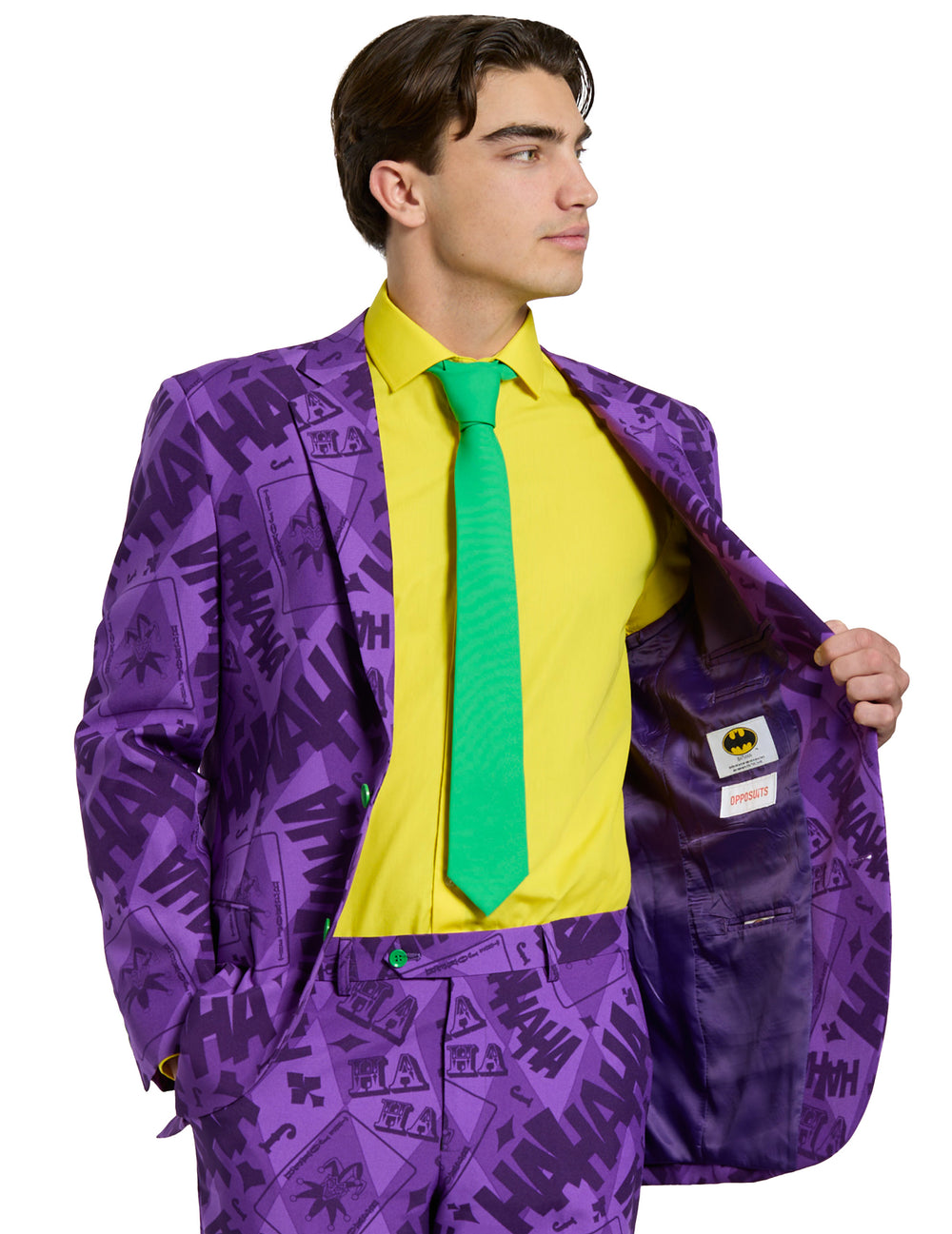 Détail de la doublure intérieure de la veste du costume Mr. Joker™ pour homme