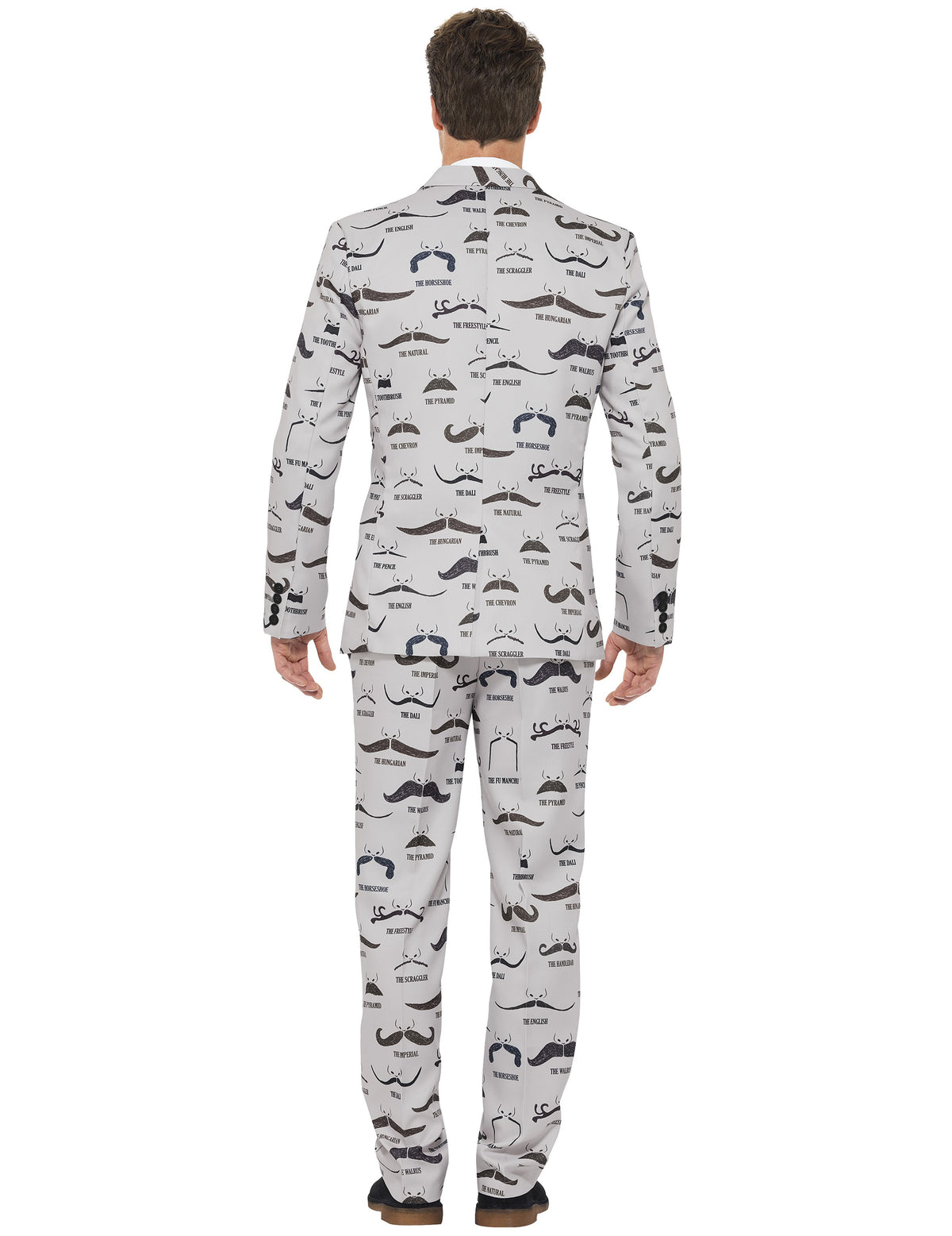 Vue de dos du costume Mr. Moustache pour homme