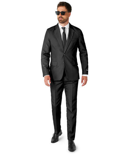 Pan Jednobarevný černý oblek pro muže Suitmeister™