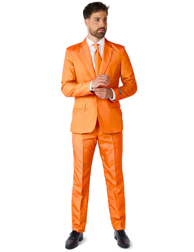 Mr. Solid oranžový oblek pro muže Suitmeister™