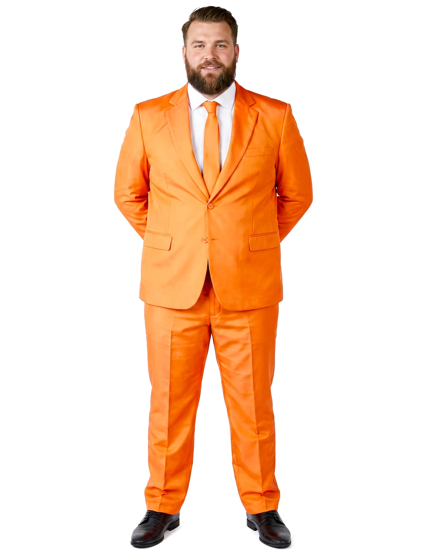 Mr. Solid oranžový oblek pro muže Suitmeister™
