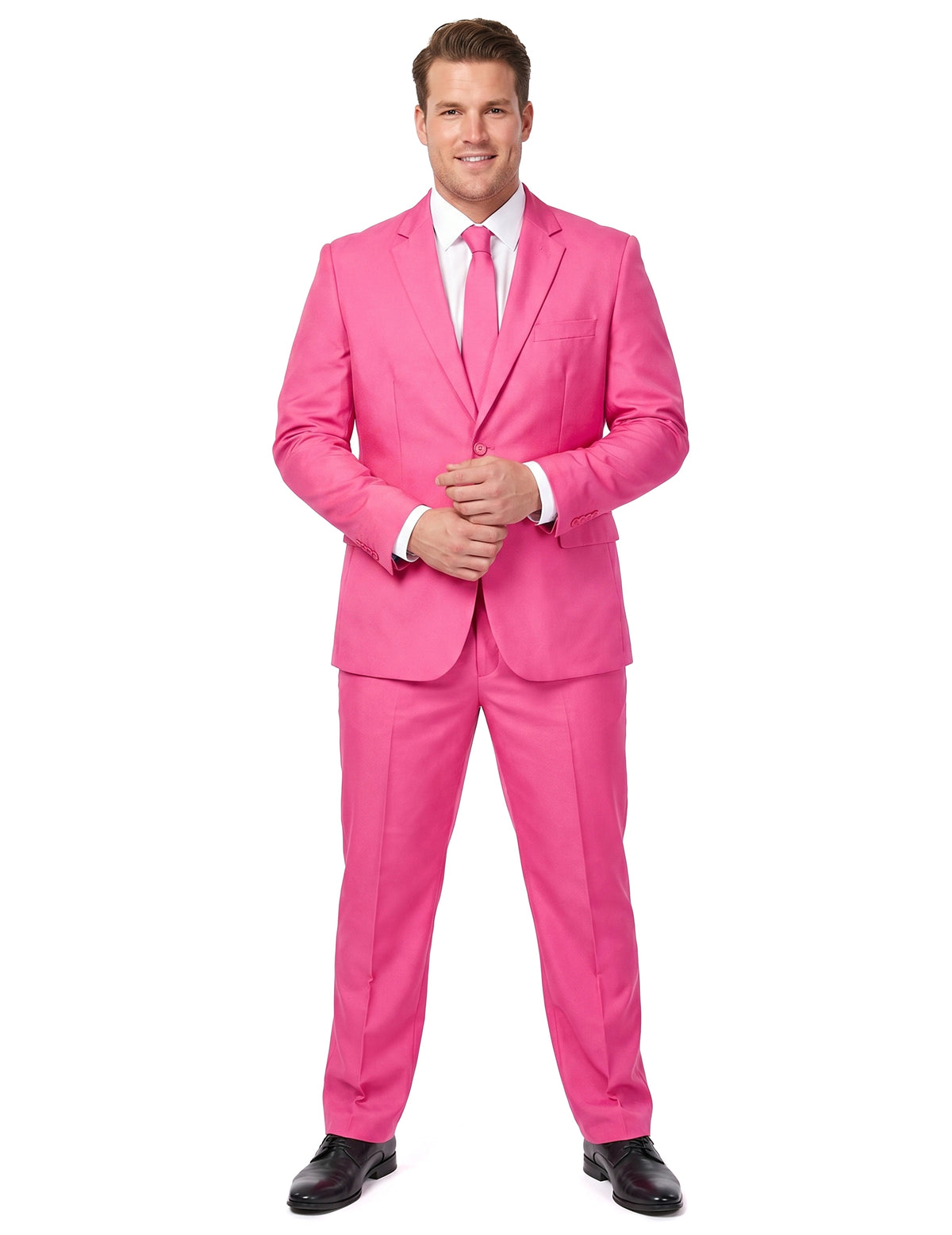 Pánský pevný oblek v růžové barvě Suitmeister™