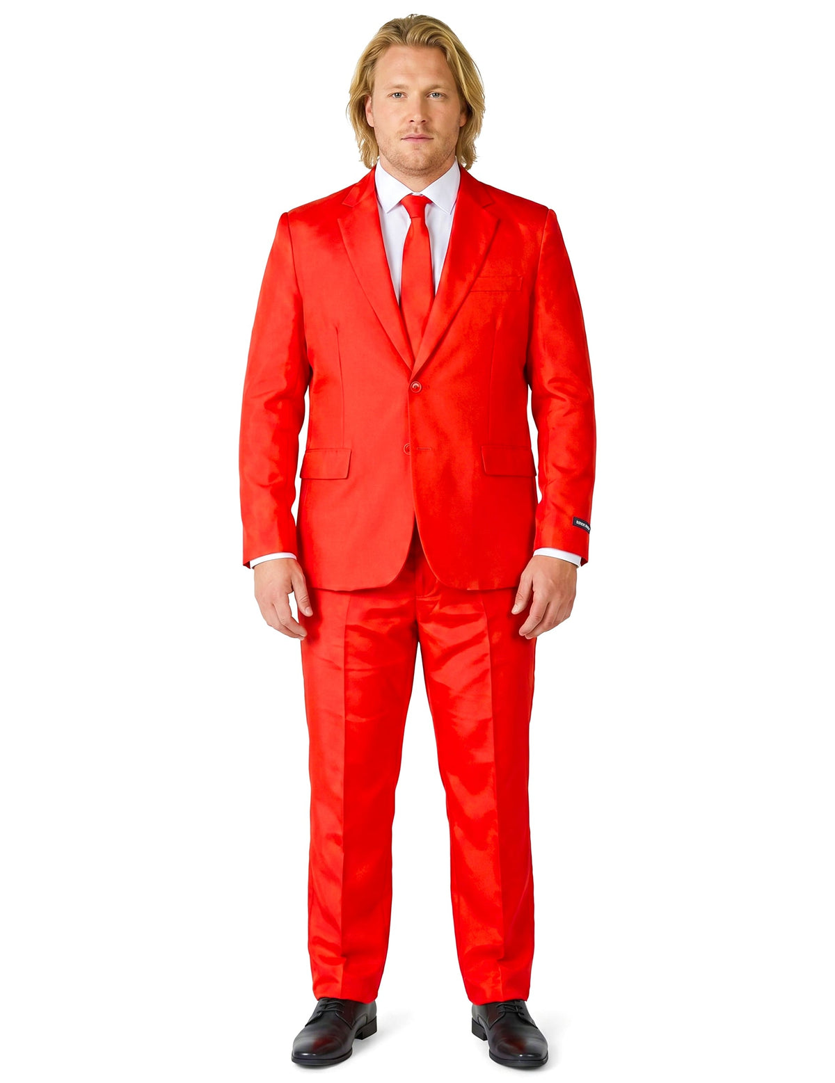 Pan Jednobarevný červený oblek pro muže Suitmeister™