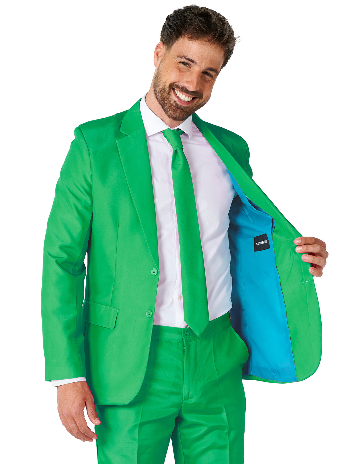 Mr. Solidní zelený oblek pro muže Suitmeister™