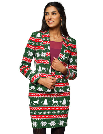 Dámský kostým paní Slavnostní v zelené barvě - Opposuits