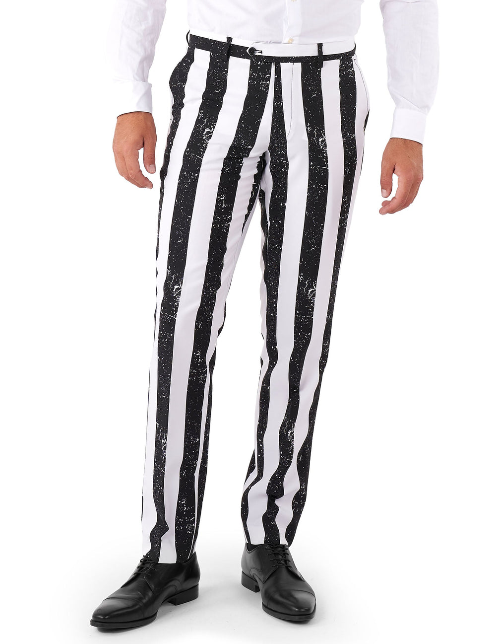 Détail du pantalon du costume Beetlejuice Opposuits pour homme