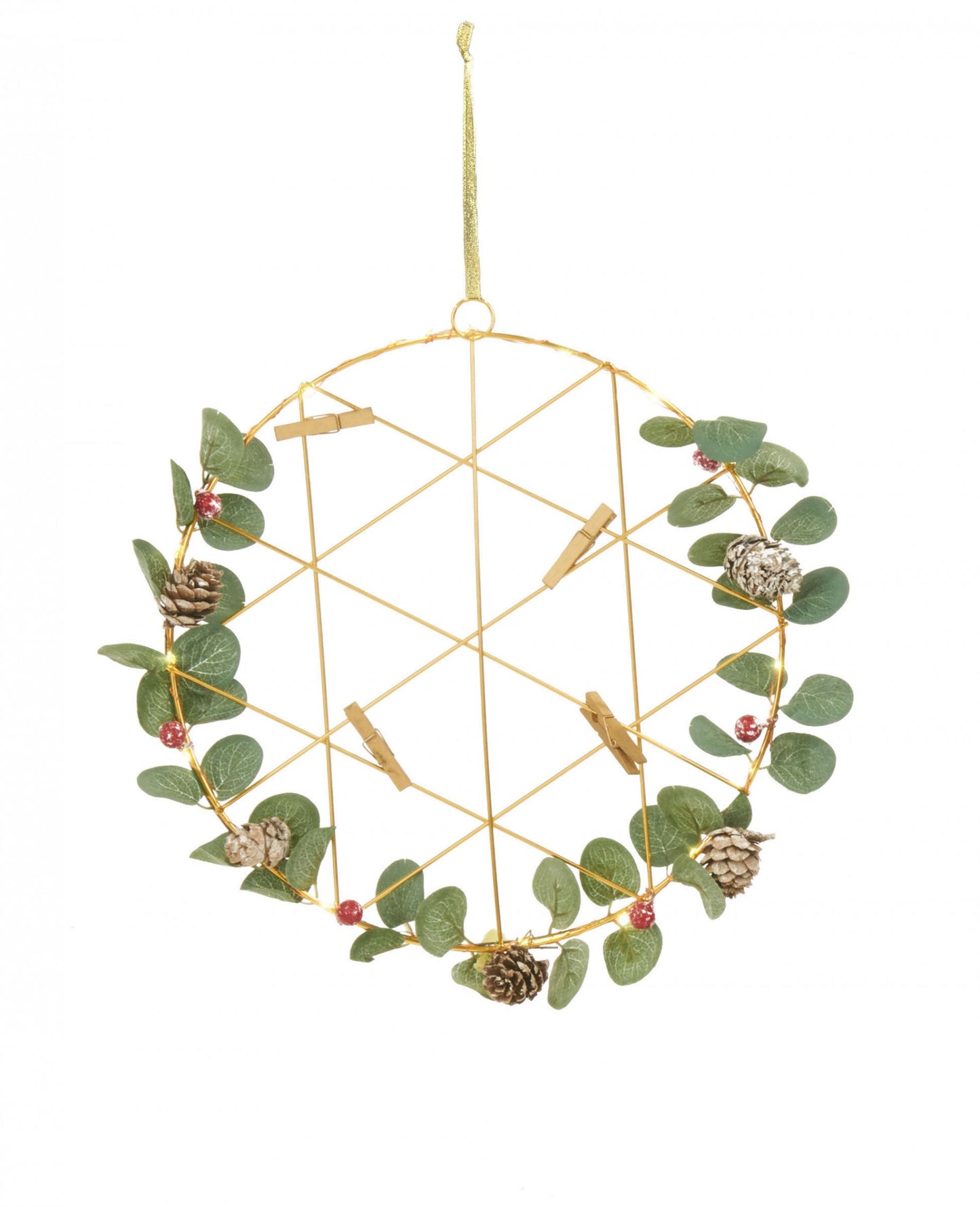 Závěsná svítící kolážová koruna 28 cm 