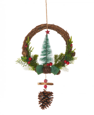 Závěsná koruna na tradiční vánoční stromek 39 cm 