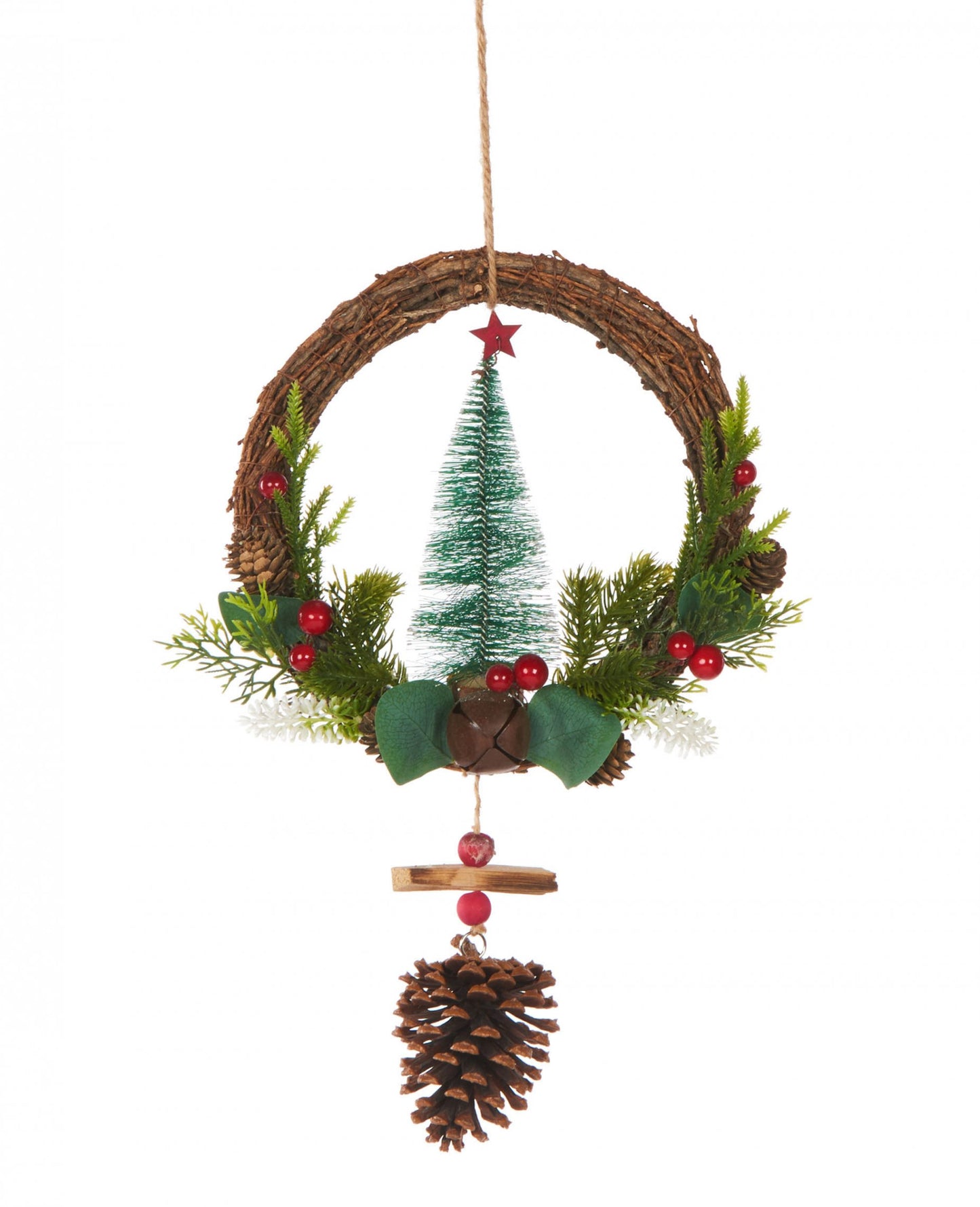 Tradiční jedlový věnec 39 cm a šišky