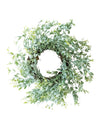 Couronne branches d'eucalyptus pour décoration vert effet naturel