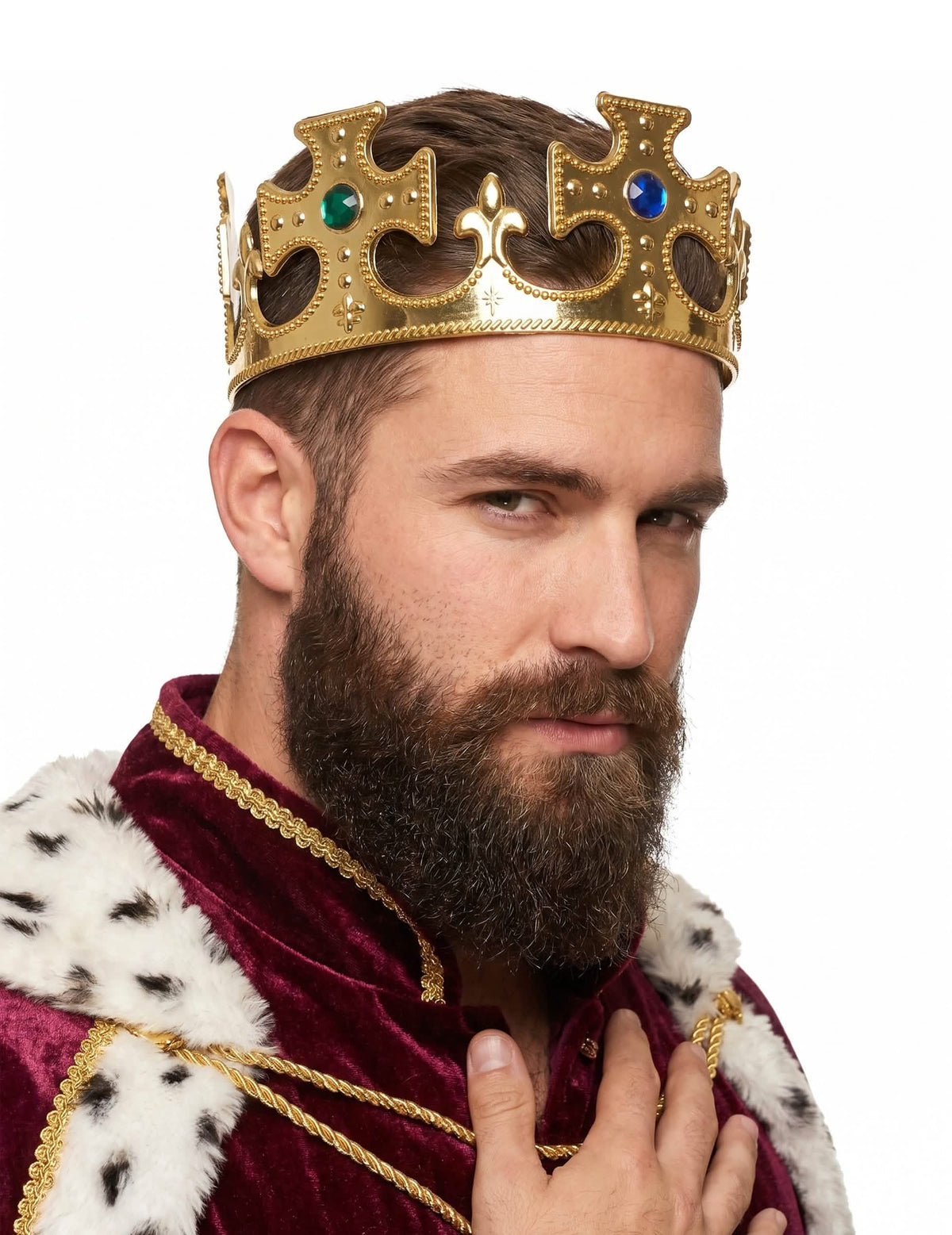 Koruna v barvě zlata pro dospělé