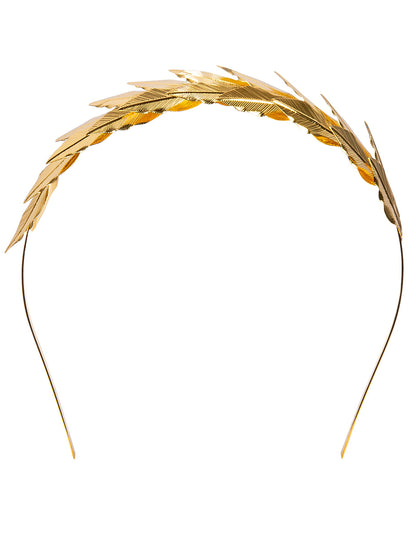 Couronne de laurier doré métallique