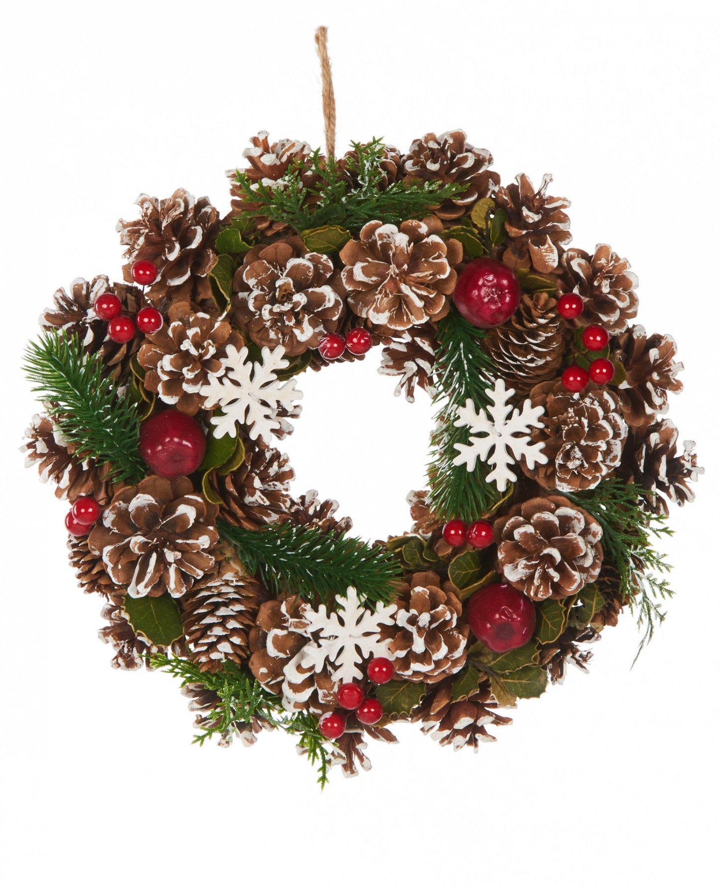 Tradiční vánoční věnec 30 cm s šiškami