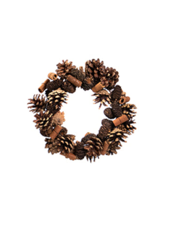 Šiška a skořicový věnec 19 cm přírodní dekor