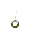 Couronne de rameau de vigne et mousse pour décoration vert et marron à suspendre