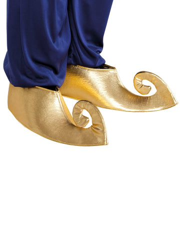 Sur chaussures sultan arabe pour adulte dorées à bouts recourbés
