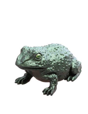 Crapaud en plastique vert irisé 12,5 cm