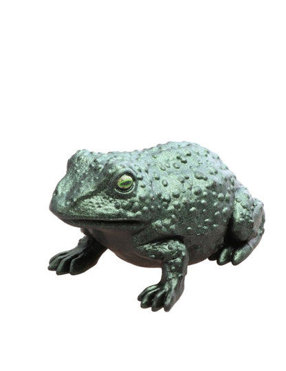 Crapaud en plastique vert irisé 12,5 cm