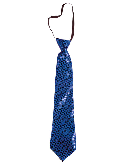 Modrá flitrovaná kravata pro dospělé