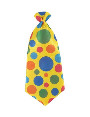 Kravata s puntíky pro dospělé s klaunem