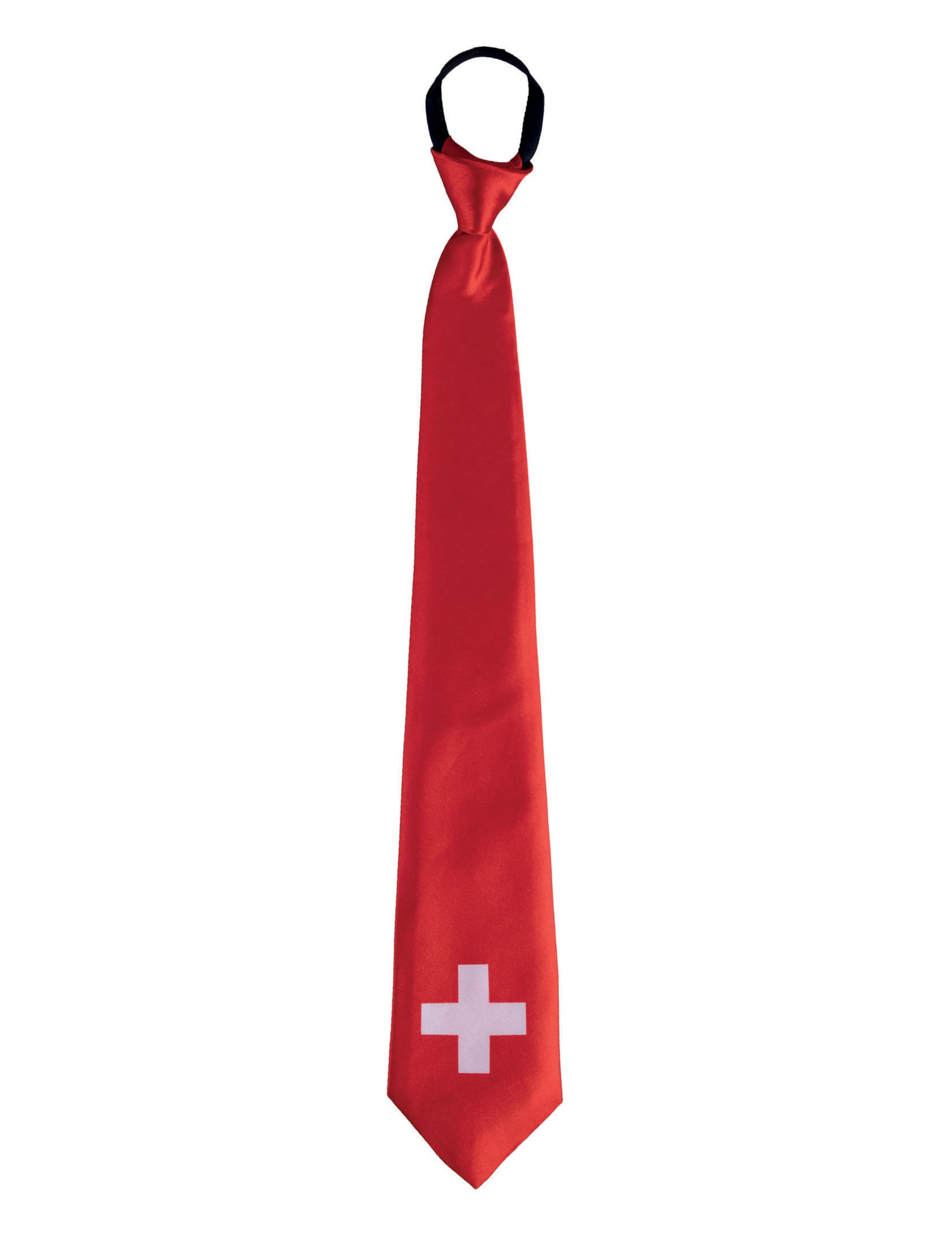 Vue de face de la cravate drapeau Suisse