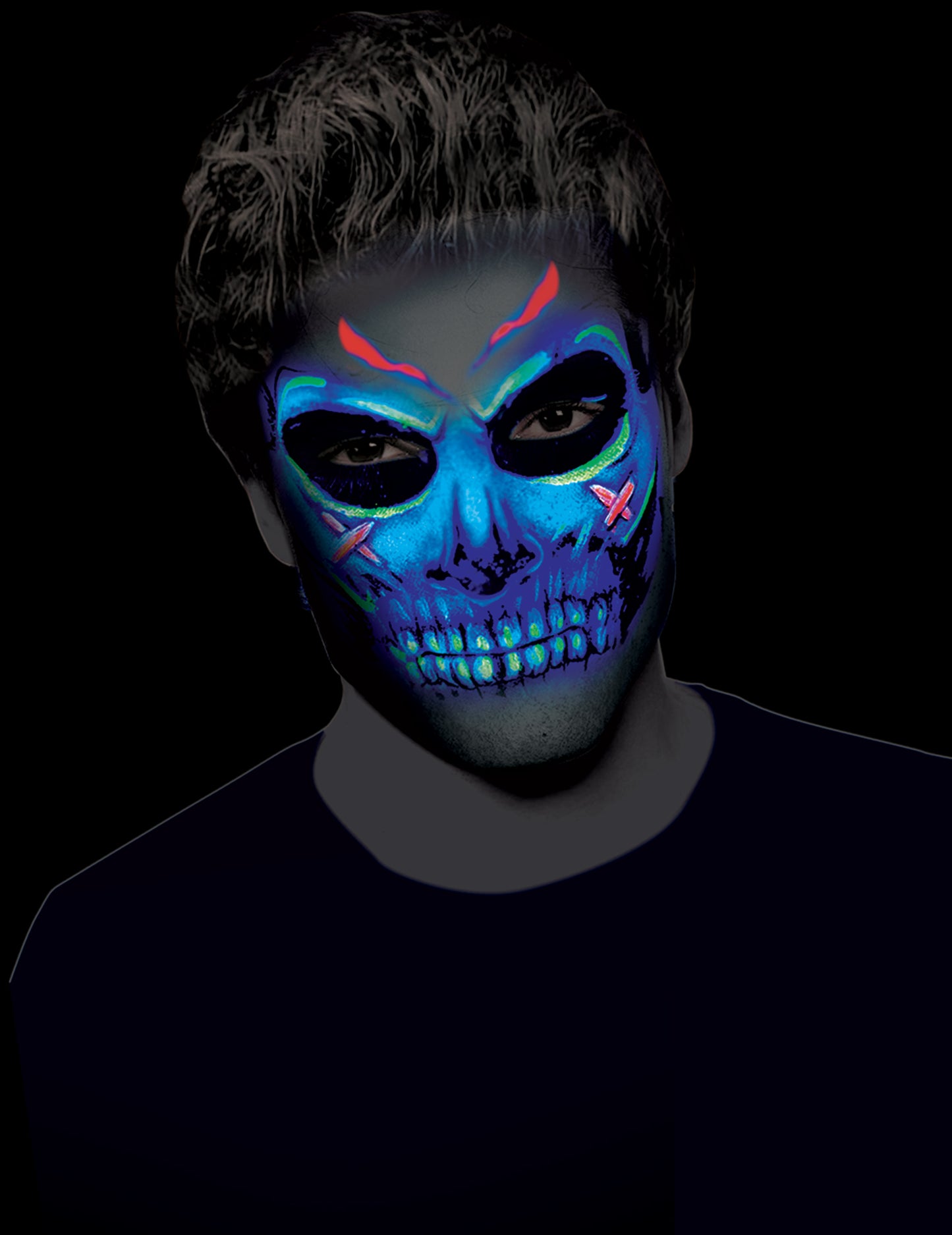 Neonblaue Make-up-Creme