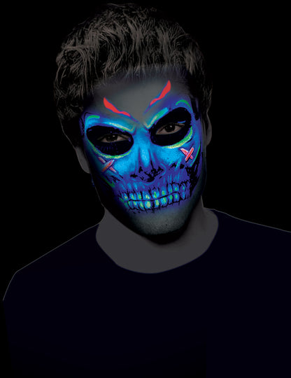 Neonblaue Make-up-Creme