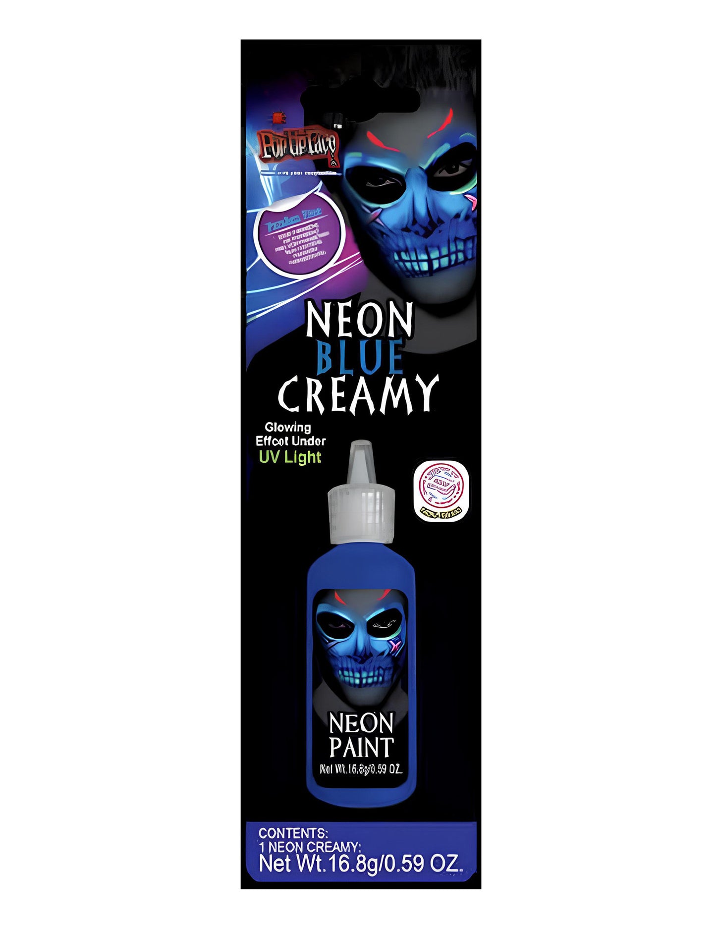 Neonblaue Make-up-Creme