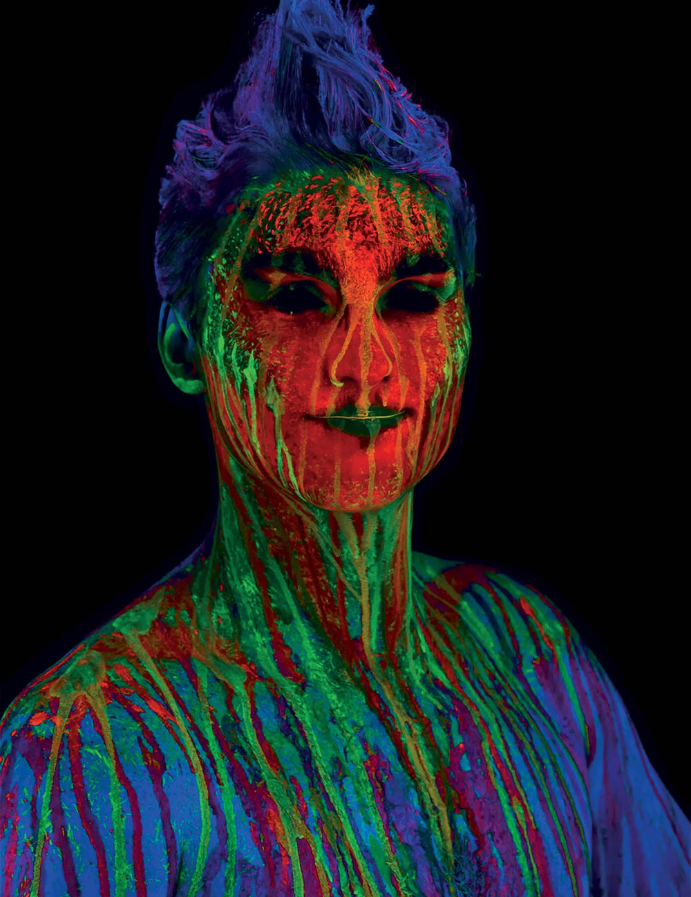 Efekt fluorescenčních stékanců profesionální UV líčidla pro dospělý a dítě