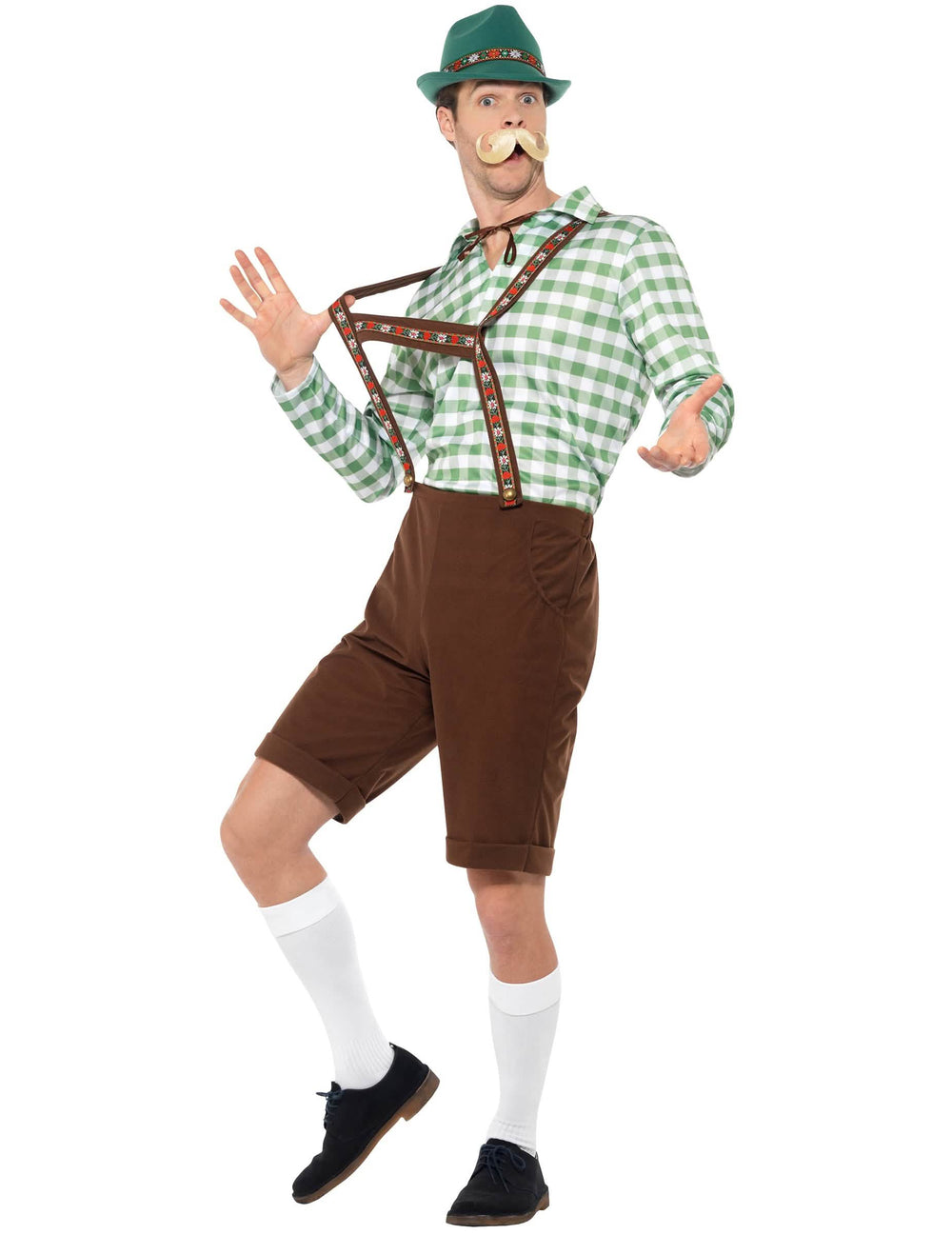 Pohled zepředu na bavorské kostým pro dospělý
