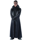Déguisement manteau long pour homme noir avec col montant