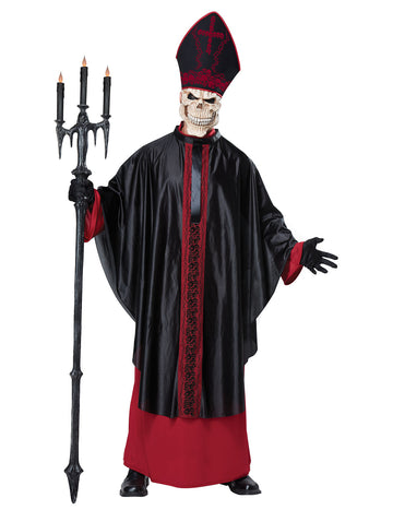 Besessener Horror-Papst Halloween-Kostüm für Herren schwarz-rot