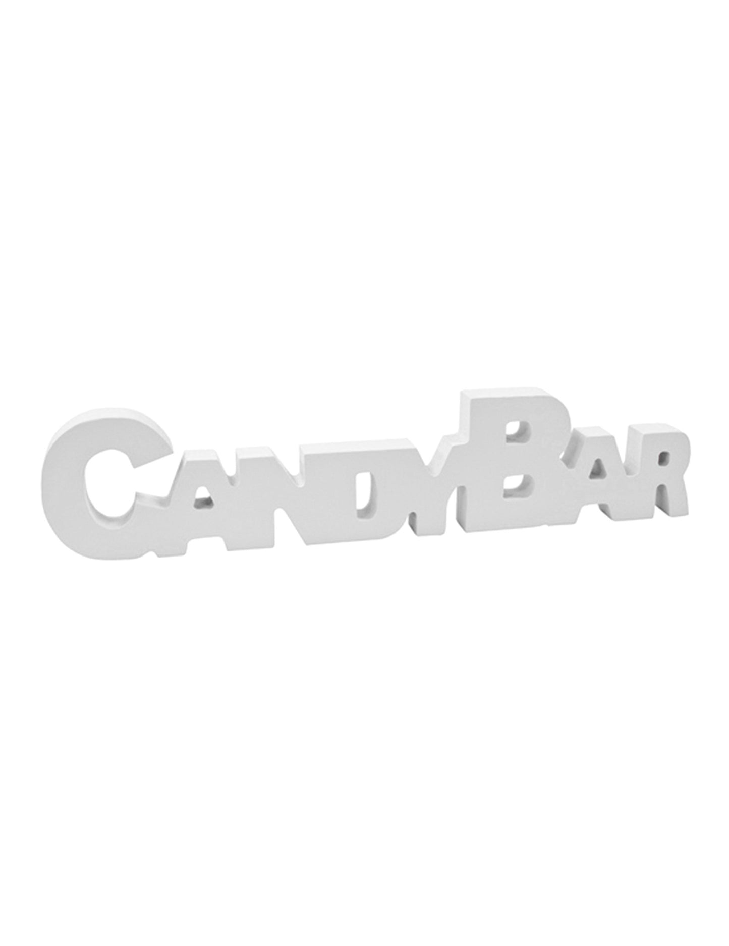 Dřevěná stolní dekorace candy bar bílá 27 cm svatba 