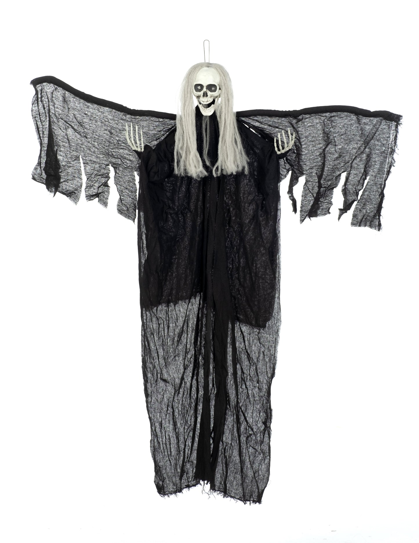 Vue de face de la décoration à suspendre ange noir de la mort