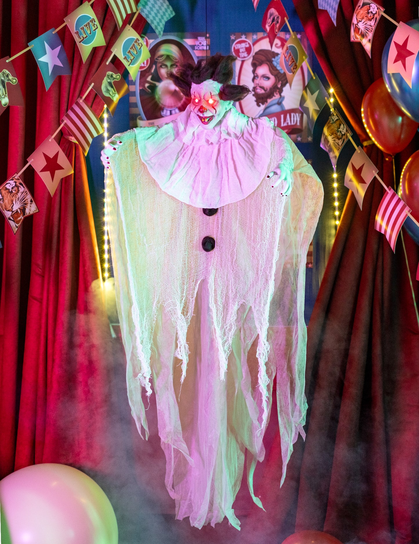 Závěsná dekorace Vražedný klaun 130 cm