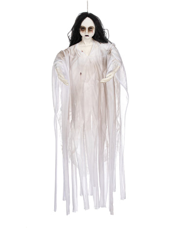 Závěsná dekorace bílá dámská lampička 90 cm Halloween