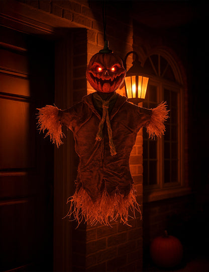 Závěsná dekorace z dýňového strašáka