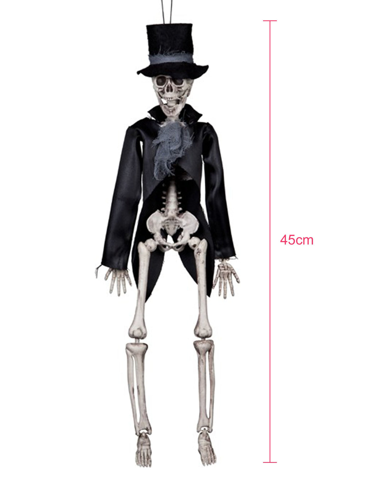 Dimensions du squelette à suspendre marié gothique pour Halloween